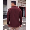 image:imageCOOFANDY Mens Lightweight Button Down Shirt Jacket Casual Shacket OvershirtWine Red