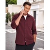 image:imageCOOFANDY Mens Lightweight Button Down Shirt Jacket Casual Shacket OvershirtWine Red