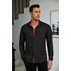image:imageCOOFANDY Mens Long Sleeve Dress Shirts Untucked Business Casual ShirtsBlack