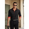 image:imageCOOFANDY Mens Long Sleeve Dress Shirts Untucked Business Casual ShirtsBlack