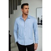 image:imageCOOFANDY Mens Long Sleeve Dress Shirts Untucked Business Casual ShirtsLight Blue