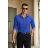 image:imageCOOFANDY Mens Long Sleeve Dress Shirts Untucked Business Casual ShirtsOcean