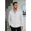 image:imageCOOFANDY Mens Long Sleeve Dress Shirts Untucked Business Casual ShirtsWhite