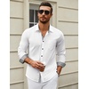 image:imageCOOFANDY Mens Long Sleeve Dress Shirts Untucked Business Casual ShirtsWhite