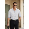image:imageCOOFANDY Mens Long Sleeve Dress Shirts Untucked Business Casual ShirtsWhite