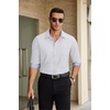 image:imageCOOFANDY Mens Long Sleeve Dress Shirts Untucked Business Casual ShirtsWhiteblack