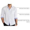 image:imageCOOFANDY Mens Long Sleeve Dress Shirts Untucked Business Casual ShirtsWhiteblack