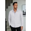 image:imageCOOFANDY Mens Long Sleeve Dress Shirts Untucked Business Casual ShirtsWhiteblack