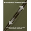 image:imageCOOFANDY Mens Muscle Fit Dress Shirts Stretch Long Sleeve Button Down ShirtArmy Green