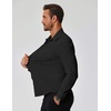 image:imageCOOFANDY Mens Muscle Fit Dress Shirts Stretch Long Sleeve Button Down ShirtBlack