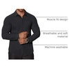 image:imageCOOFANDY Mens Muscle Fit Dress Shirts Stretch Long Sleeve Button Down ShirtBlack