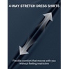 image:imageCOOFANDY Mens Muscle Fit Dress Shirts Stretch Long Sleeve Button Down ShirtDark Blue