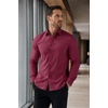 image:imageCOOFANDY Mens Muscle Fit Dress Shirts Stretch Long Sleeve Button Down ShirtDark Red