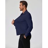 image:imageCOOFANDY Mens Muscle Fit Dress Shirts Stretch Long Sleeve Button Down ShirtDeep Blue