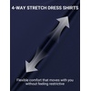 image:imageCOOFANDY Mens Muscle Fit Dress Shirts Stretch Long Sleeve Button Down ShirtDeep Blue