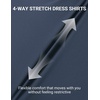 image:imageCOOFANDY Mens Muscle Fit Dress Shirts Stretch Long Sleeve Button Down ShirtDenim Blue