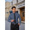 image:imageCOOFANDY Mens Muscle Fit Dress Shirts Stretch Long Sleeve Button Down ShirtDenim Blue