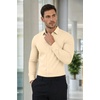 image:imageCOOFANDY Mens Muscle Fit Dress Shirts Stretch Long Sleeve Button Down ShirtLight Khaki