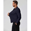 image:imageCOOFANDY Mens Muscle Fit Dress Shirts Stretch Long Sleeve Button Down ShirtNavy Blue