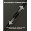 image:imageCOOFANDY Mens Muscle Fit Dress Shirts Stretch Long Sleeve Button Down ShirtOlive Green