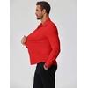 image:imageCOOFANDY Mens Muscle Fit Dress Shirts Stretch Long Sleeve Button Down ShirtRed