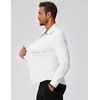image:imageCOOFANDY Mens Muscle Fit Dress Shirts Stretch Long Sleeve Button Down ShirtWhite
