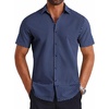 image:imageCOOFANDY Mens Button Down Shirts Short Sleeve Casual Shirt Summer Untucked Dress Shirts