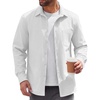 image:imageCOOFANDY Mens Lightweight Button Down Shirt Jacket Casual Shacket OvershirtWhite