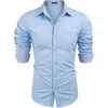 image:imageCOOFANDY Mens Long Sleeve Dress Shirts Untucked Business Casual ShirtsLight Blue