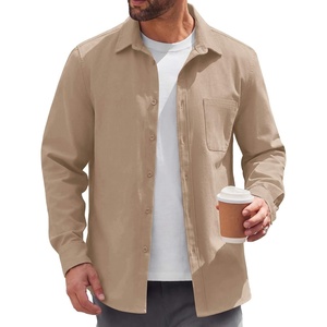 image:imageCOOFANDY Mens Lightweight Button Down Shirt Jacket Casual Shacket OvershirtKhaki