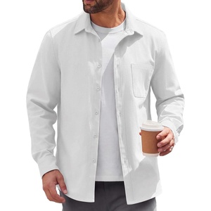 image:imageCOOFANDY Mens Lightweight Button Down Shirt Jacket Casual Shacket OvershirtWhite