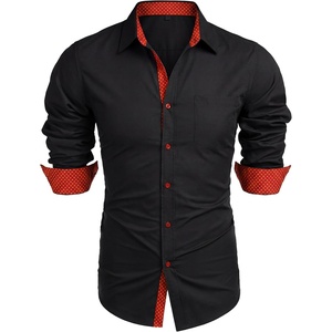 image:imageCOOFANDY Mens Long Sleeve Dress Shirts Untucked Business Casual ShirtsBlack