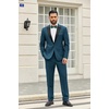 image:imageCOOFANDY Mens 2 Piece Suit One Button Tuxedo Jacket Dress Pants OutfitDeep Blue