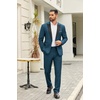 image:imageCOOFANDY Mens 2 Piece Suit One Button Tuxedo Jacket Dress Pants OutfitDeep Blue