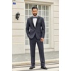 image:imageCOOFANDY Mens 2 Piece Suit One Button Tuxedo Jacket Dress Pants OutfitDeep Grey