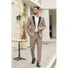 image:imageCOOFANDY Mens 2 Piece Suit One Button Tuxedo Jacket Dress Pants OutfitKhaki