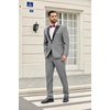 image:imageCOOFANDY Mens 2 Piece Suit One Button Tuxedo Jacket Dress Pants OutfitLight Grey