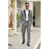 image:imageCOOFANDY Mens 2 Piece Suit One Button Tuxedo Jacket Dress Pants OutfitLight Grey
