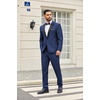image:imageCOOFANDY Mens 2 Piece Suit One Button Tuxedo Jacket Dress Pants OutfitNavy Blue