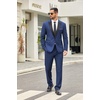 image:imageCOOFANDY Mens 2 Piece Suit One Button Tuxedo Jacket Dress Pants OutfitNavy Blue
