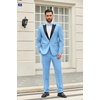 image:imageCOOFANDY Mens 2 Piece Suit One Button Tuxedo Jacket Dress Pants OutfitSky Blue