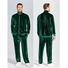 image:imageCOOFANDY Mens 2 Piece Velour Tracksuit Full Zip Jackets Pants Velvet Jogging Suits Sweatsuit SetEvergreen