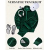 image:imageCOOFANDY Mens 2 Piece Velour Tracksuit Full Zip Jackets Pants Velvet Jogging Suits Sweatsuit SetEvergreen