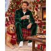 image:imageCOOFANDY Mens 2 Piece Velour Tracksuit Full Zip Jackets Pants Velvet Jogging Suits Sweatsuit SetEvergreen