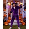 image:imageCOOFANDY Mens 2 Piece Velour Tracksuit Full Zip Jackets Pants Velvet Jogging Suits Sweatsuit SetLight Purple