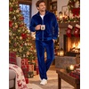 image:imageCOOFANDY Mens 2 Piece Velour Tracksuit Full Zip Jackets Pants Velvet Jogging Suits Sweatsuit SetSky Blue