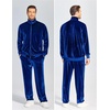 image:imageCOOFANDY Mens 2 Piece Velour Tracksuit Full Zip Jackets Pants Velvet Jogging Suits Sweatsuit SetSky Blue