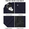 image:imageCOOFANDY Mens 3 Pieces Suits Classic Fit 2 Buttons Dress Suit Set Wedding Business Dinner Prom Jacket Vest PantsDark Blue