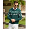 image:imageCOOFANDY Mens Casual V Neck Sweater Knit Slim Fit Long Sleeve Pullover TopGreenwhite
