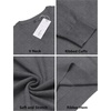 image:imageCOOFANDY Mens Casual V Neck Sweater Knit Slim Fit Long Sleeve Pullover TopGrey